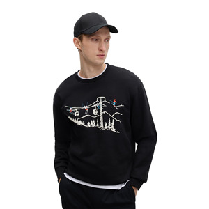 Sudadera de Hombre de Primera Calidad 100%, Cuello Redondo, Forro Polar Transpirable de Algodón, Servicio OEM, Marca Personalizada, Diseño Invernal - Product Image 4