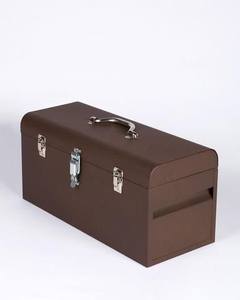 Elegante Caja de Almacenamiento Metálica de Estilo Vintage con Soporte para Etiquetas Frontales para Organización Rústica del Hogar - Product Image 2