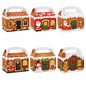 Custom Paperboard <b>Gift</b> Container <b>Christmas</b> Bags Paackaging <b>Boxes</b> with Handle - Product Image 3