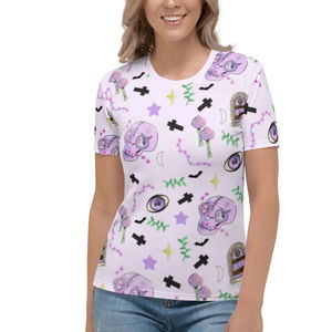 เสื้อยืดผู้หญิงสั่งทำราคาส่งขายดี พิมพ์ลายแบบซับลิเมชั่น ราคาถูก ระบายอากาศได้ดี แขนสั้น - Product Image 1