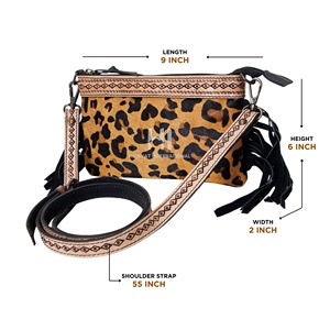 Western Floral RFID <b>Trifold</b> Leather <b>Wallet</b> | Cowgirl Cowhide Clutch Purse | Boho Fashion Organizer - Product Image 4