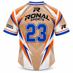 Camiseta de Béisbol RONAL SPORTS para Hombre, Manga Corta, Sublimada, con Estampado '23' en la Espalda, Absorbe la Humedad, Ajuste Atlético, para Todas las Temporadas - Product Image 2