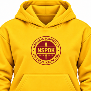 Sudadera con Capucha de Forro Polar PDK con Detalle del Símbolo de la Herencia Griega, Cuello Ajustable con Cordón y Bolsillo Delantero para Hermandades - Product Image 5