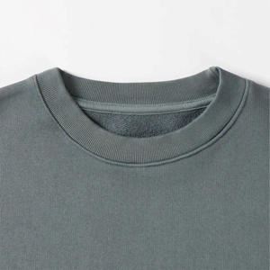 Sweat-shirt décontracté en coton coupe ample, tissu épais, col côtelé classique, manches longues - Product Image 5