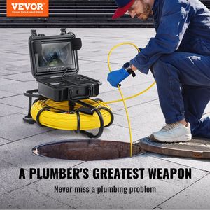 393 Ft/120 m Waterproof IP68 Sewer Pipeline Inspection <b>Camera</b> with 9\" Screen and 12 Adjustable L <b>Network</b> DVR Function - Product Image 2