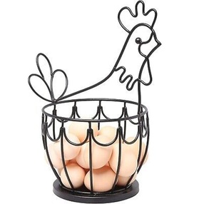 Proveedor de Cestas de Hierro para Huevos en Forma de Gallina, Hechas a Medida, Atractivas Cestas de Alambre Metálico para Huevos, Disponibles en Todos los Colores, para Cocina - Product Image 1