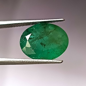 Émeraude naturelle taille ovale, pierre précieuse verte à facettes pour la fabrication de bijoux, Sapphire Gems International EF-286 6,80 carats - Product Image 5