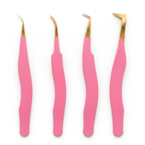 Pinzas Profesionales Multiusos de Acero Inoxidable X Banana para Pestañas, Puntas Planas y Inclinadas de Precisión, Pinzas para Cejas con Logotipo Personalizado - Product Image 2