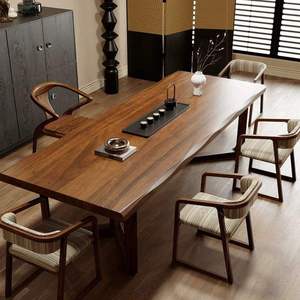 Mesa de Comedor Rectangular Moderna Daystar Trade con Base de Pedestal Ancha y Bordes Redondeados para 6 Personas, para Comedor - Product Image 3