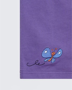 T-shirt violet surdimensionné à imprimé dessin animé pour homme, décontracté, à manches courtes, col rond, en jersey de coton - Product Image 5