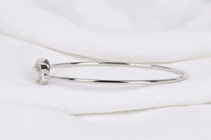 Pulsera de Plata de Ley 925 con Diamantes Cultivados en Laboratorio, Certificación IGI, Corte Pera y Esmeralda, Joyería Fina para Bodas - Product Image 2