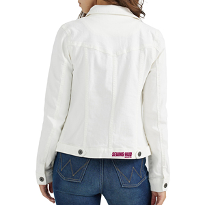 Veste en jean personnalisée OEM pour femme, écologique, matelassée, respirante, à manches longues, avec poches boutonnées, grande taille, à prix bas - Product Image 2