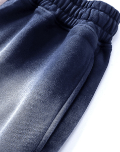 Shorts décontractés pour hommes en gros OEM, style vintage délavé au soleil, en polyester/coton épais, personnalisables avec impression sérigraphiée - Product Image 6