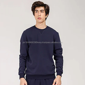 Logo personnalisé de bonne qualité imprimé à manches longues épaule tombante col rond nouveauté sweat-shirt lourd pour hommes - Product Image 1