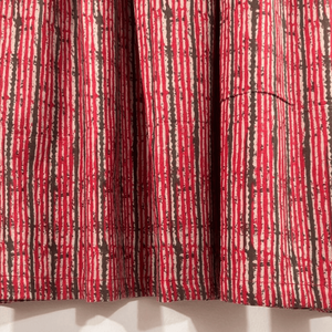 Chemise à col en V en coton 100% naturel, imprimé floral fait main, écologique, manches 3/4, ourlet à volants en dentelle, lavable, infroissable - Product Image 4