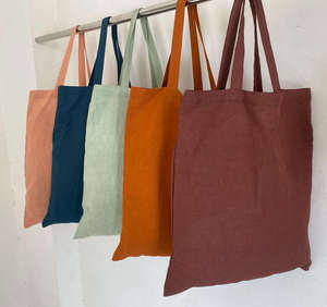 Recycled Cotton Shopping Tote <b>Bag</b> | Large Capacity Reusable Grocery Shopper | Long Handle Eco Friendly Carryall Custom Logo <b>Bag</b> - Product Image 3