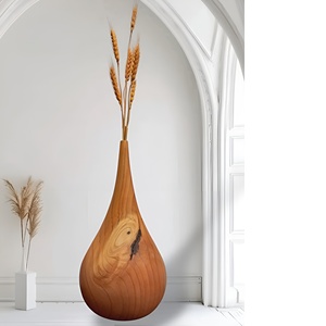 Vase décoratif moderne en bois massif de palissandre, fait main, pour l'agrandissement de la maison et le rangement domestique - Product Image 5