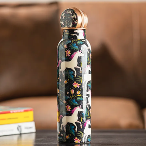 Botella de Agua de Cobre Puro de Diseño Único al por Mayor para Gimnasio y Bebidas al Aire Libre - Product Image 1