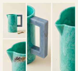 Premium Food Safe Epoxy Resin Jug for <b>Tabletop</b> Dining Eco Friendly Handmade Resin Pitcher <b>Mirror</b> Polish Smooth Finish Luxury - Product Image 3