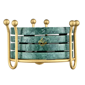 Fabricante de Posavasos de Mármol de Alta Calidad, Posavasos Redondos de Diseño, Venta al por Mayor, Posavasos de Metal Elegantes para Mesa - Product Image 3