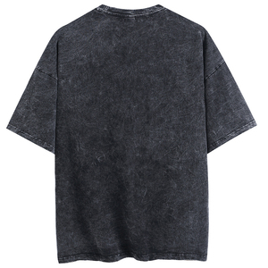 Custom Blank 100% Cotton Plain Oversized Drop Shoulder Crew Neck T-shirts Distressed Shirt Vintage Acid Washed <b>Tshirts</b> for Men - Product Image 2