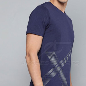 T-shirts pour hommes, sport, performance, course à pied, gym, fitness, extensibles, respirants, écologiques, séchage rapide, 100% coton tricoté, manches courtes - Product Image 2
