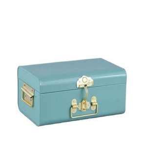 Caja de Almacenamiento Metálica de Color Amarillo con Acabado Moderno, Baúl Portátil y Ligero para Uso Doméstico, para Ropa y Joyería - Product Image 2