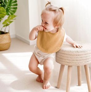 Bavoirs en mousseline pour bébé 95% bambou 5% élasthanne - Ajustement élastique, couche super absorbante - Product Image 4