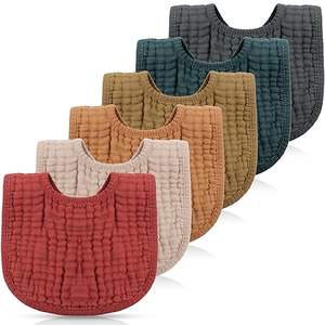 Bavoirs en mousseline élégants pour bébé, 95% bambou, 5% élasthanne, port confortable - Product Image 1