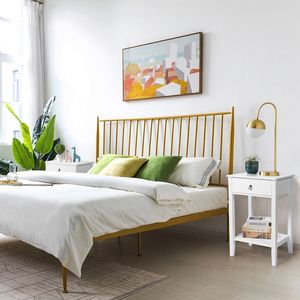 Comodino Bianco a Due Ripiani FCH con Cassetto, Tavolino da Caffè - Product Image 5