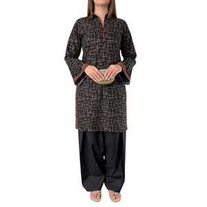 Ensemble de 2 pièces en tissu lawn imprimé, collection été pour femmes, vêtements indiens et pakistanais, tissu lawn doux et respirant, vêtements décontractés - Product Image 1