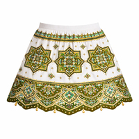 Tenue décontractée pour femme, motif polynésien personnalisé, style îles du Pacifique, imprimé par transfert thermique, taille empire brodée