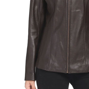 Veste en cuir véritable pour femme, design et couleur personnalisables, vestes en cuir pour femmes adultes, vêtements de mode. - Product Image 5