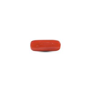 Natural Red Coral Loose Gemstone 6.35 Carat Oval Cut 10x12mm for Fine Jewelry - Product Image 2