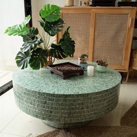 Table Basse Moderne en Nacre Vert Naturel Tendance Multifonctionnelle pour Bureau à Domicile et Salon – Vente en Gros Viettime