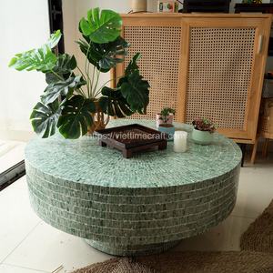 Table basse naturelle en nacre verte Design multifonctionnel tendance pour la maison, le bureau et le salon Vente en gros - Product Image 2