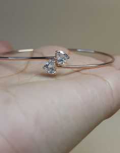 Brazalete de Diamante Cultivado en Laboratorio con Forma de Corazón de 1 Quilate, Oro de 18K para Mujer |   Pulsera de Diamantes de Lujo de Moda con Certificación IGI |   Aniversario - Product Image 4