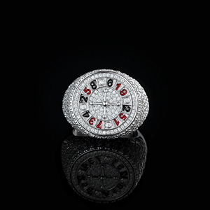 แหวน Ice Legacy ILRI35 รุ่น Heavy Iced Rapper Statement ประดับเพชรโมอิสซาไนต์ เงินแท้ 925 ชุบเงิน ดีไซน์หรูหรา สำหรับทั้งชายและหญิง - Product Image 2