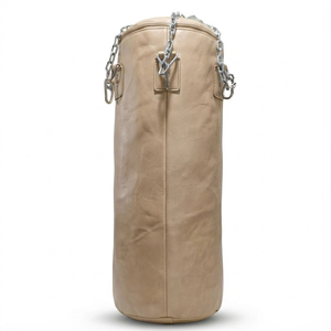 Saco de Boxeo de Cuero PU con Cadena de Acero para Colgar, Equipo de Entrenamiento Pesado para Gimnasio - Product Image 1