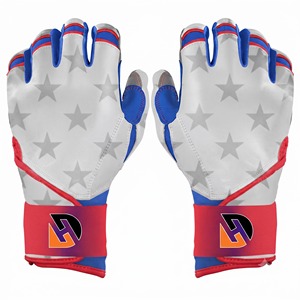 High Performance Leather Baseball Batting <b>Gloves</b> for Men Women Adults Shock Absorbing Palm Flexible Fingers Adjustable Design - Product Image 1