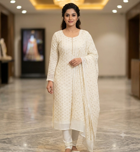 Tela Georgette de Viscosa Pura - Tejido Arrugado Semitransparente Premium Teñible con Revestimiento de PA de Alto Gramaje para Sarees, Lehengas, Trajes Étnicos - Product Image 4