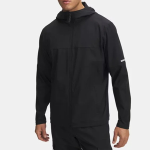 Veste coupe-vent pour homme personnalisée, très vendue, de haute qualité, imperméable, en toile, avec capuche, pour la course à pied et l'entraînement en hiver - Product Image 4
