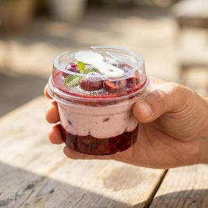 Clear PET Parfait Dessert Cups <b>with</b> Dome <b>Lids</b>, Disposable Food <b>Containers</b> for Commercial and <b>Takeaway</b> Use - Product Image 2