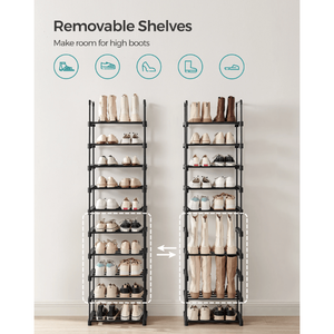 Organizzatore di scarpiera in metallo a 10 livelli e ripiano per scarpe - Product Image 3
