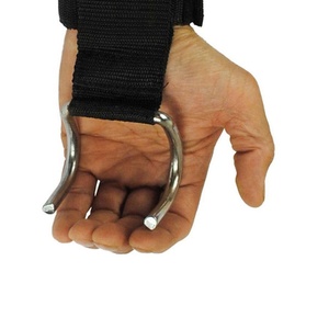 Soporte de Muñeca Ajustable de Alta Resistencia, Protector de Palma para Levantamiento de Pesas, Entrenamiento de Fuerza, Unisex, Cierre de Gancho y Bucle, Nailon Negro - Product Image 2