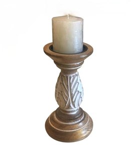 Direct Factory Wooden <b>Tea</b> <b>Light</b> <b>Holder</b> with Cylindrical Shape Single Candles Stand for Home Decoration Durable At Best Price - Product Image 1