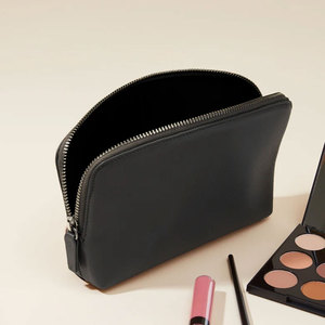 WEELZEN SPORTS Personalized Black Genuine Leather Geometric Pattern Mini Zipper Coin Bag Key Case Eco-Friendly High Quality Gift - Product Image 3