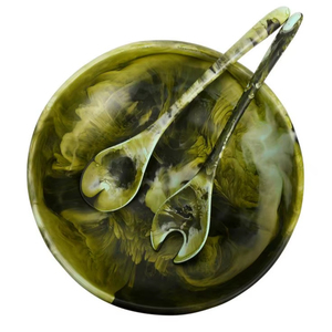 Crafted Treasures Resin <b>Salad</b> Bowl-Eco-Friendly Customizable Color/Logo/Design Hand-Painted <b>Salad</b> <b>Tools</b> for Home Kitchen - Product Image 1