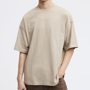 เสื้อยืดผู้ชายคุณภาพสูงแบบใหม่ประจำฤดูร้อนปี 2025 ขายส่ง เสื้อยืดแขนสั้นผ้าฝ้าย 100% แบบเรียบ - Product Image 2
