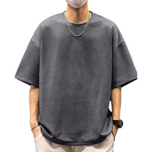 Mens Oversized Mineral Wash T-Shirt Vintage <b>Acid</b> Wash Effect Short Sleeve Crew Neck <b>Drop</b> Shoulder Loose Fit Casual Streetwear - Product Image 5